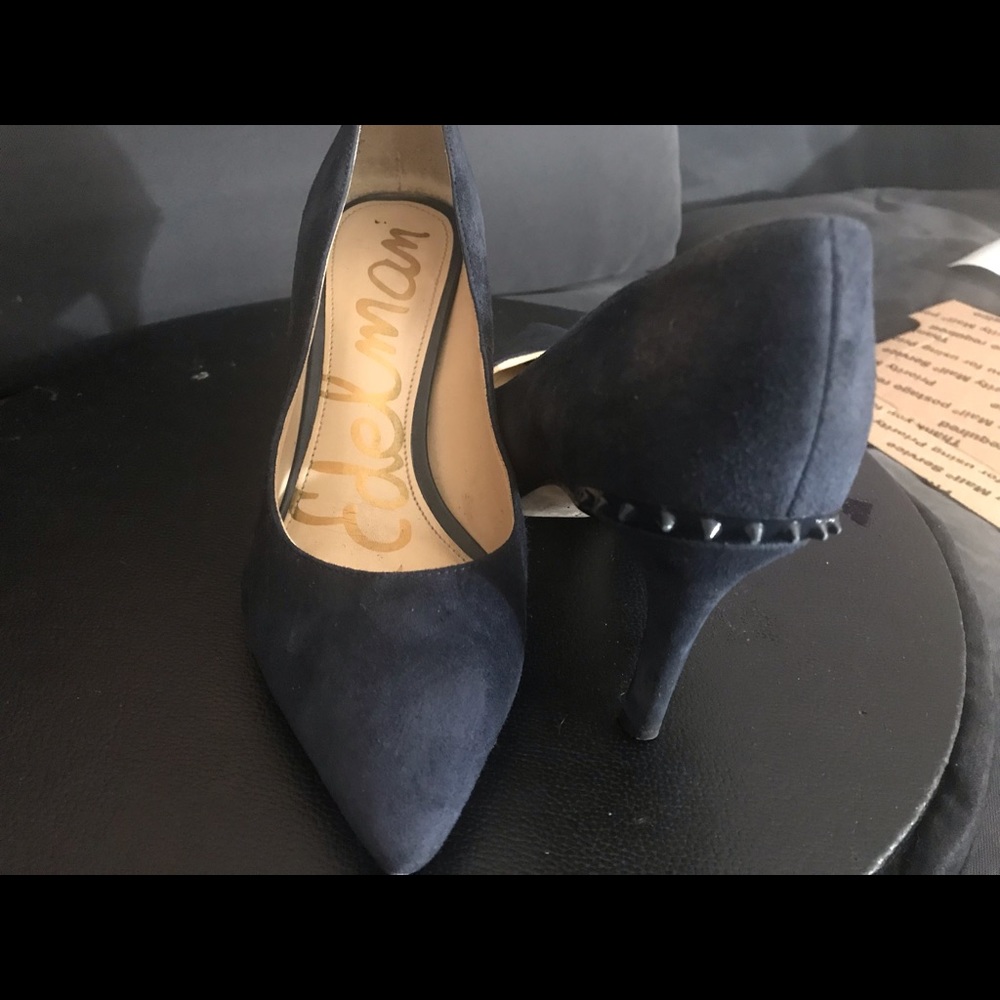 Sam Edelman 41/2 Tonia Pump In Navy Blue. - Picture 7 of 7